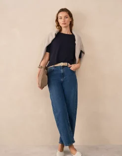 Knitted T-shirt with Recycled Cotton