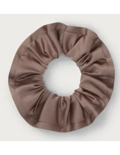 Large Satin Trim Scrunchie
