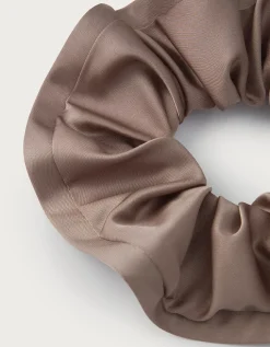 Large Satin Trim Scrunchie