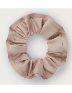 Large Satin Trim Scrunchie