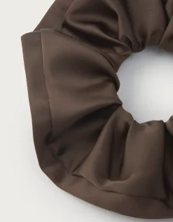 Large Satin Trim Scrunchie