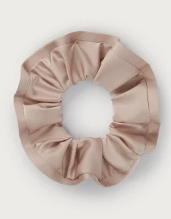 Large Satin Trim Scrunchie