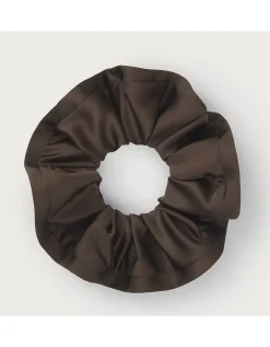 Large Satin Trim Scrunchie