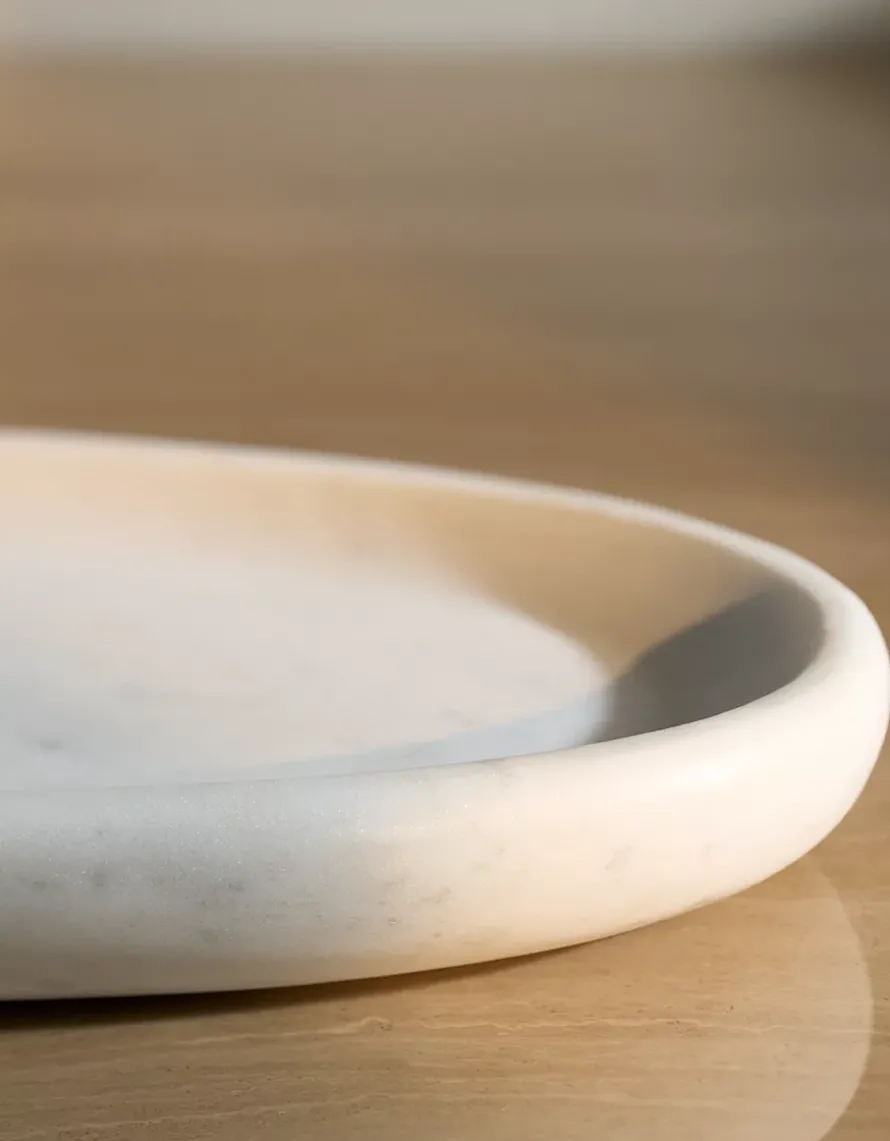 Larton Marble Oval Tray