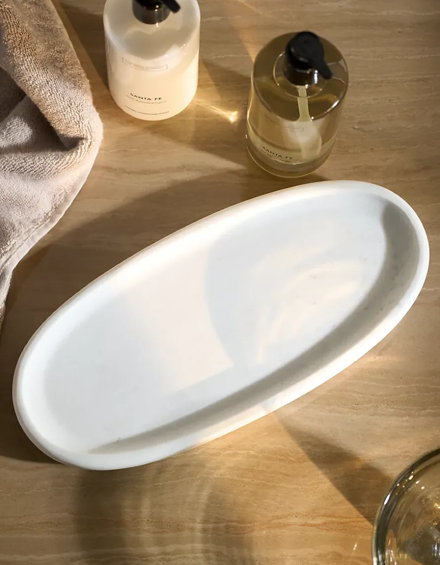 Larton Marble Oval Tray