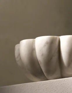 Larton Scalloped Marble Bowl