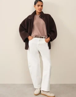 Layering Cashmere Extended Shoulder T-shirt