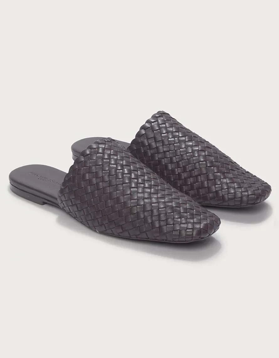 Leather Braided Mules