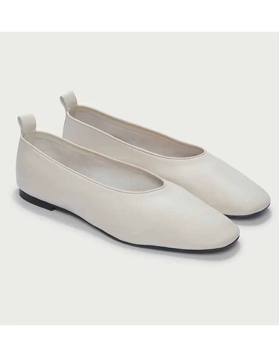 Leather High Vamp Ballet Shoes