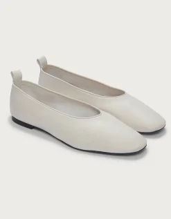 Leather High Vamp Ballet Shoes