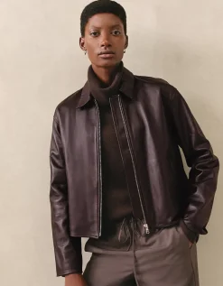 Leather Zip Through Jacket