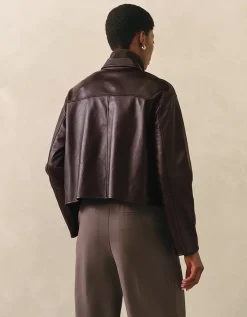 Leather Zip Through Jacket