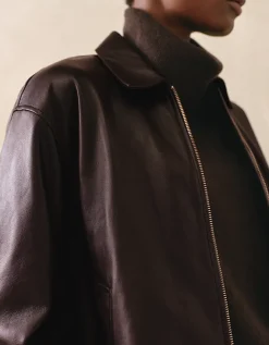 Leather Zip Through Jacket