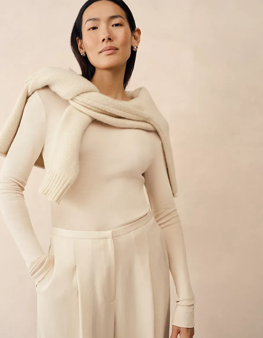 Lightweight Layering Top With Cashmere