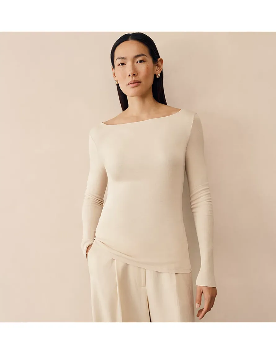 Lightweight Layering Top With Cashmere
