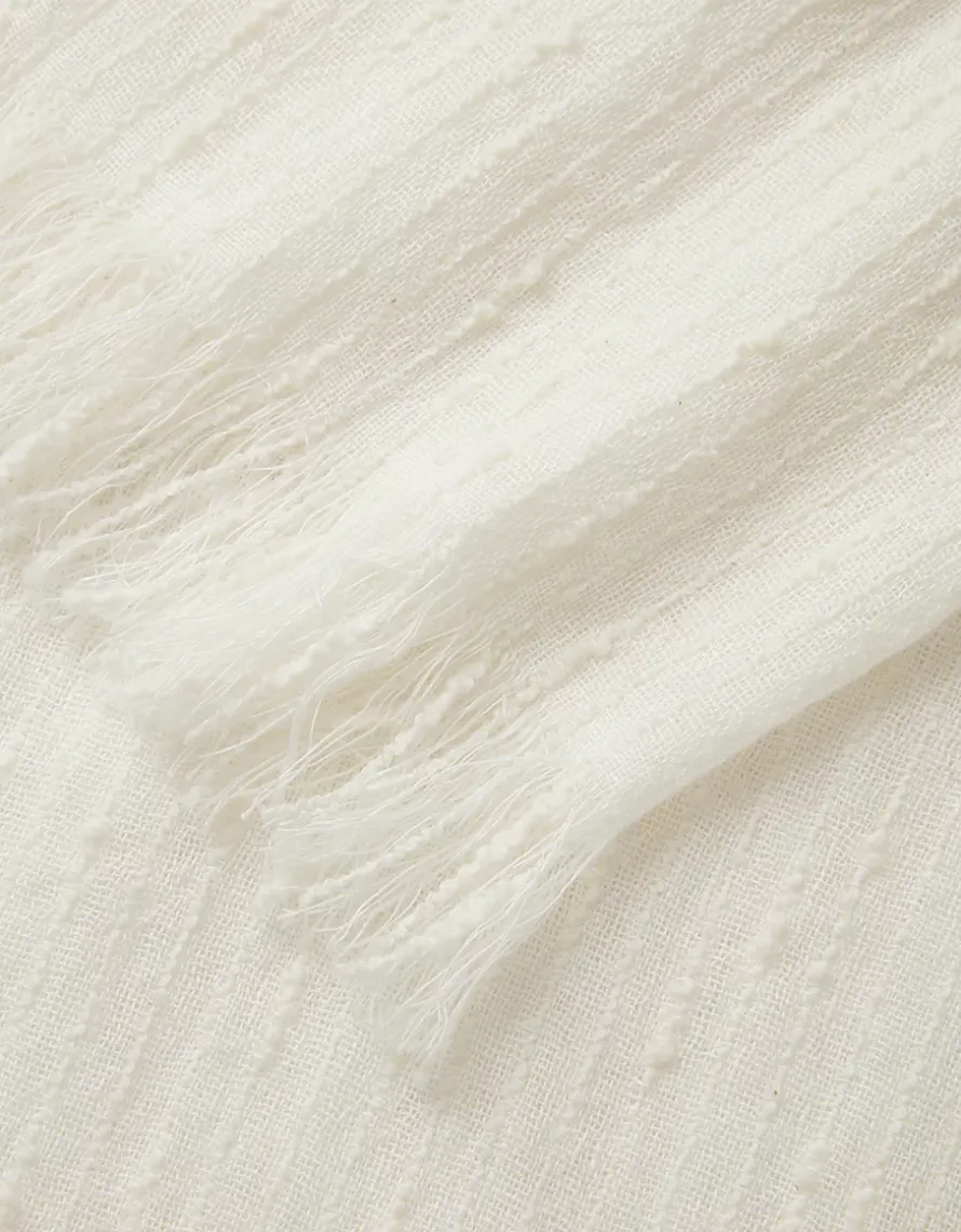 Linen Cotton Irregular Slub Scarf
