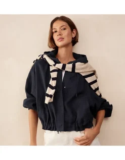 Linen Cropped Parka