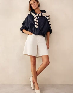 Linen Cropped Parka