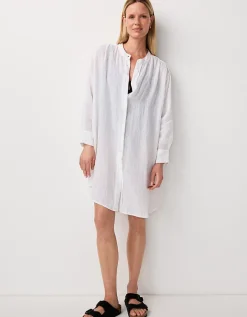 Linen Gauze Shirt Cover Up