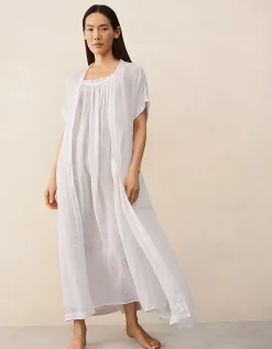 Linen Gauze Short Sleeve Robe