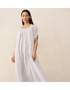 Linen Gauze Short Sleeve Robe