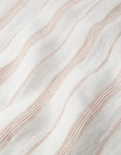 Linen Gauze Striped Blanket Scarf