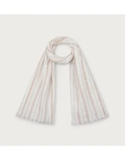 Linen Gauze Striped Blanket Scarf