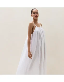Linen Pleat Detail Midi Nightie