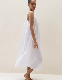 Linen Pleat Detail Midi Nightie