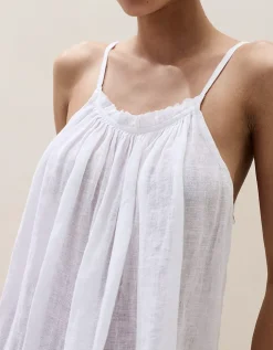 Linen Pleat Detail Midi Nightie