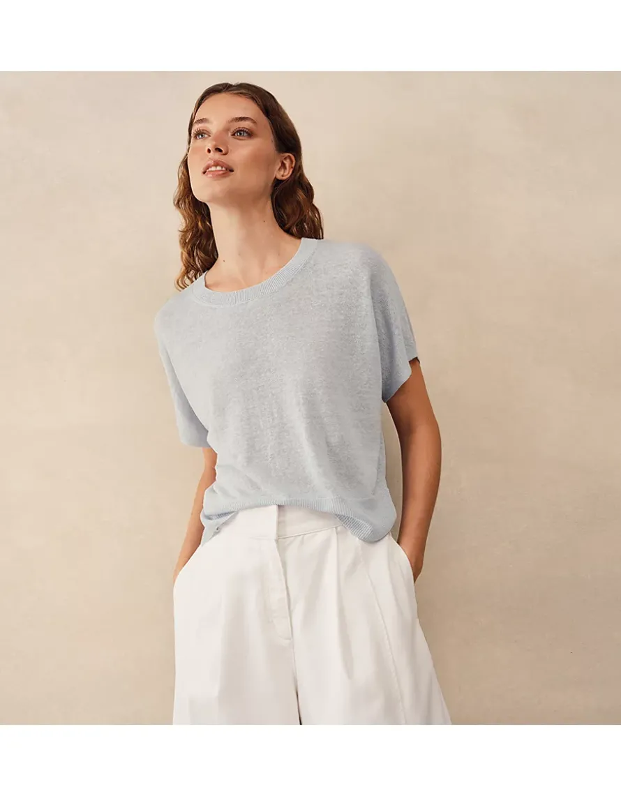 Linen Rich Knitted T-shirt