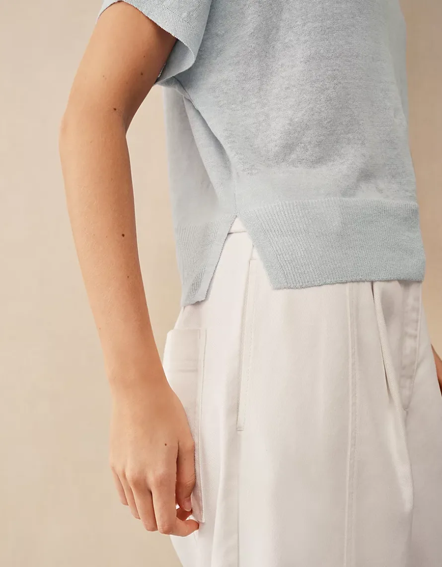 Linen Rich Knitted T-shirt