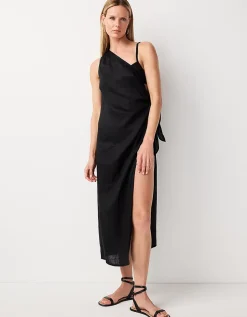 Linen Sarong Beach Midi Dress