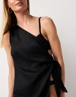 Linen Sarong Beach Midi Dress