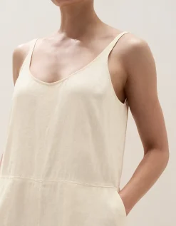Linen Scoop Neck Elasticated Cuff Jumpsuit