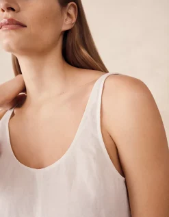 Linen Scoop Neck Playsuit