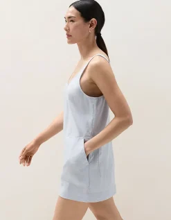 Linen Scoop Neck Playsuit