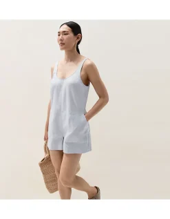 Linen Scoop Neck Playsuit