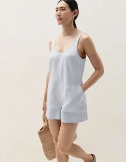 Linen Scoop Neck Playsuit