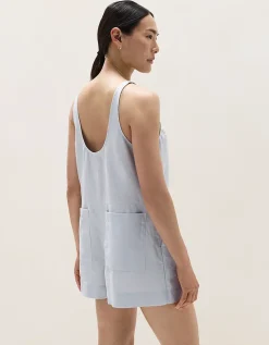 Linen Scoop Neck Playsuit