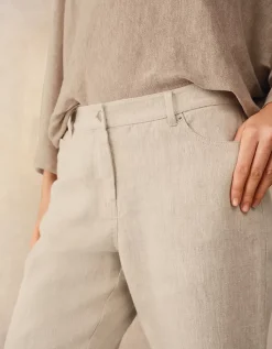 Linen Tapered Brompton Trousers