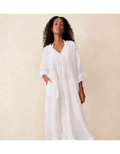 Linen Taping Detail Kaftan