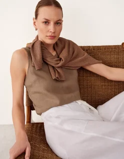 Linen Tie Back Sleeveless Top