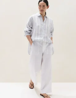 Linen Wide Leg Trousers