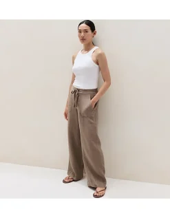 Linen Wide Leg Trousers