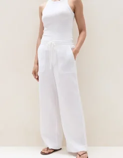 Linen Wide Leg Trousers