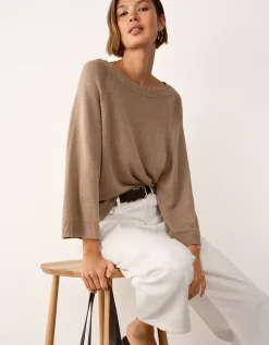 Linen Wide Sleeve Jumper