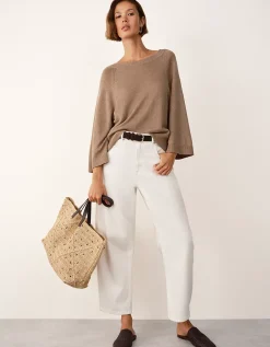 Linen Wide Sleeve Jumper