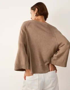 Linen Wide Sleeve Jumper