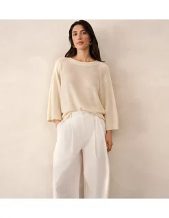 Linen Wide Sleeve Jumper